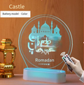 3D Illusion Ramadan Mubarak Night Light with Remote
